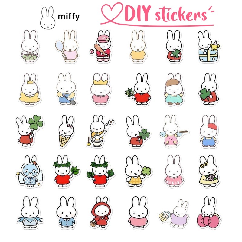 Model Kit Game - Adesivos Criativos Miffy de Alto Valor
