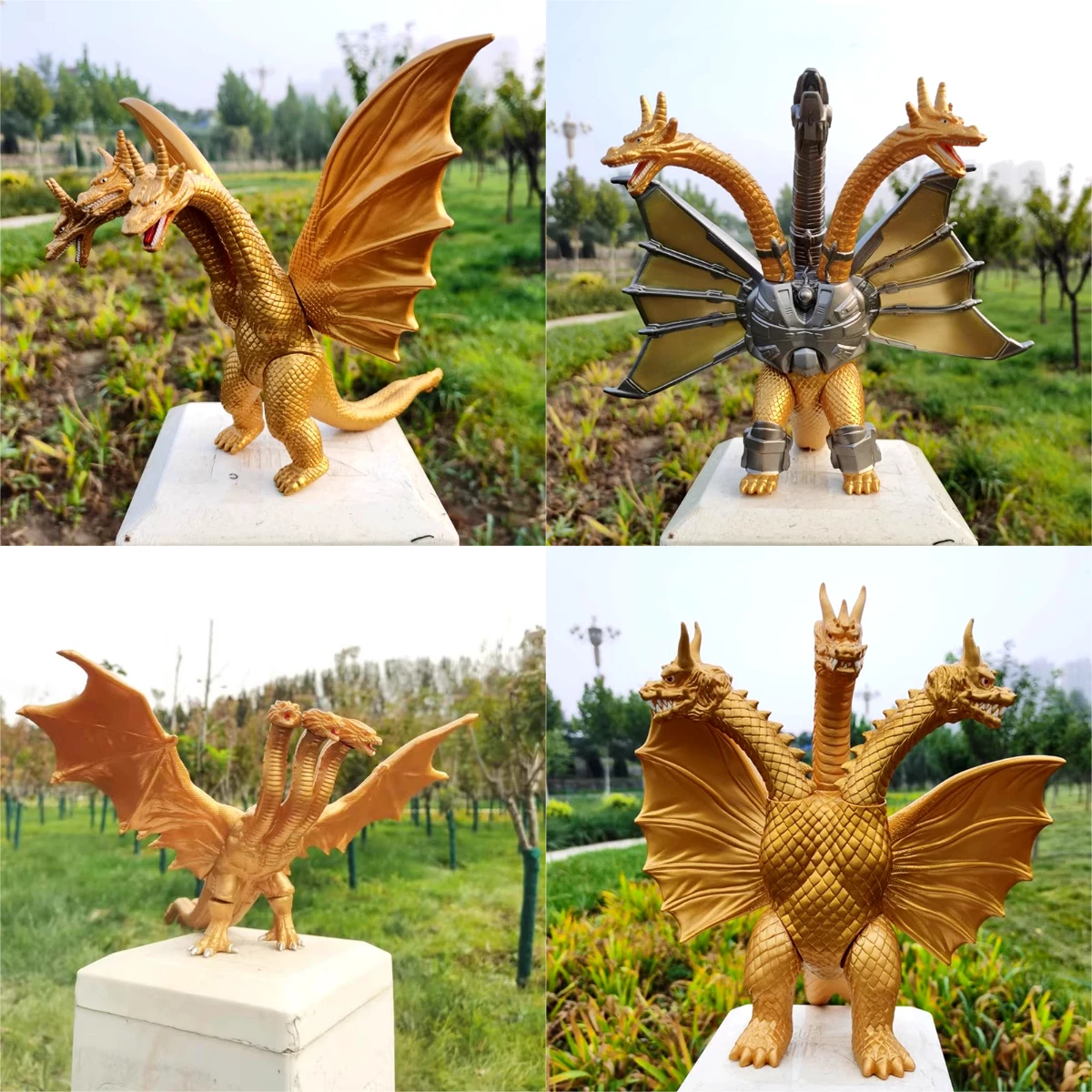 Model Kit Vs Action Figure - Tamanho grande três cabeças dragão rei