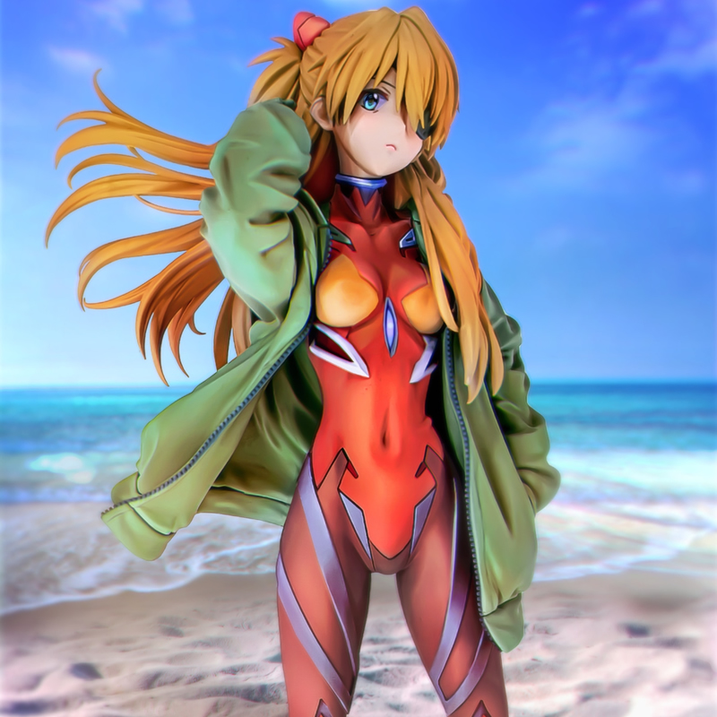 Model Kit Evangelion Bandai - (Em Estoque) (W_5250) 1/7 Asuka Hoodie
