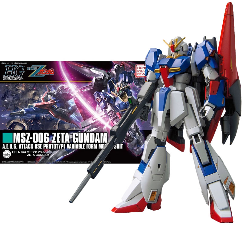Bandai original hguc 1/144 ani - Model Kit Zeta Gundam avaliação e preço