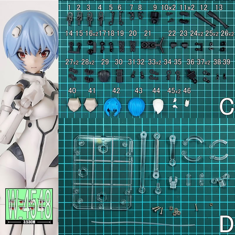 (Em estoque) (W_4548) Rei Ayan - Model Kit Evangelion Bandai avaliação e preço