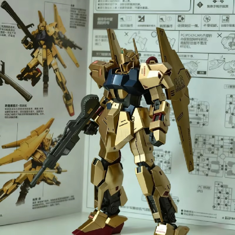 Hg 1/144 pintado em spray cham - Model Kit Zeta Gundam avaliação e preço